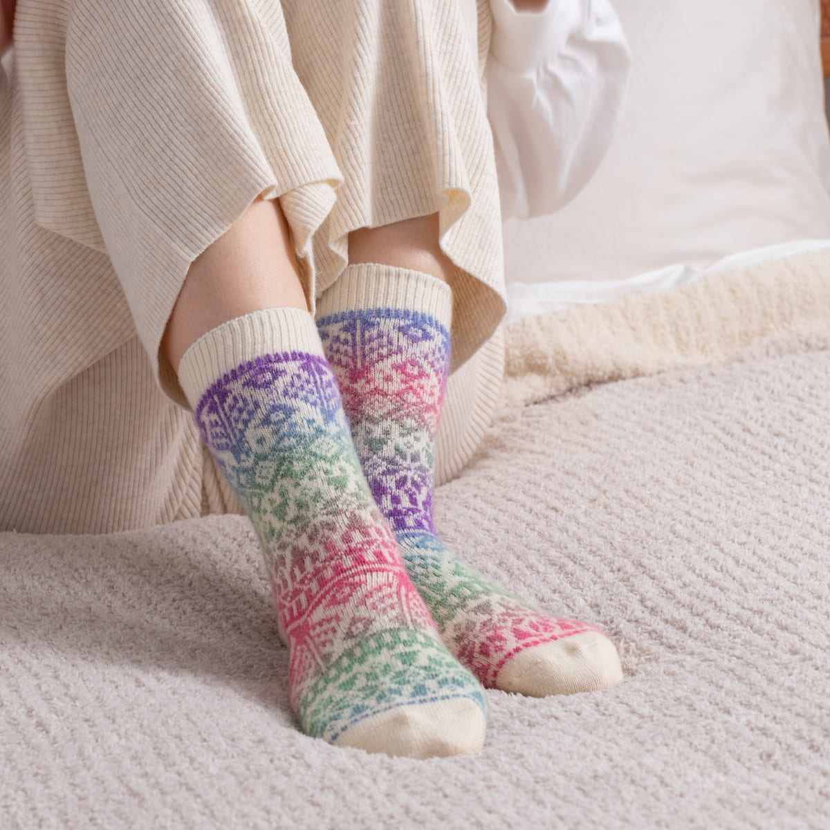 グラデジャカード・ウール